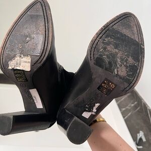 All Saints Leather and Suede Heeled Bootie